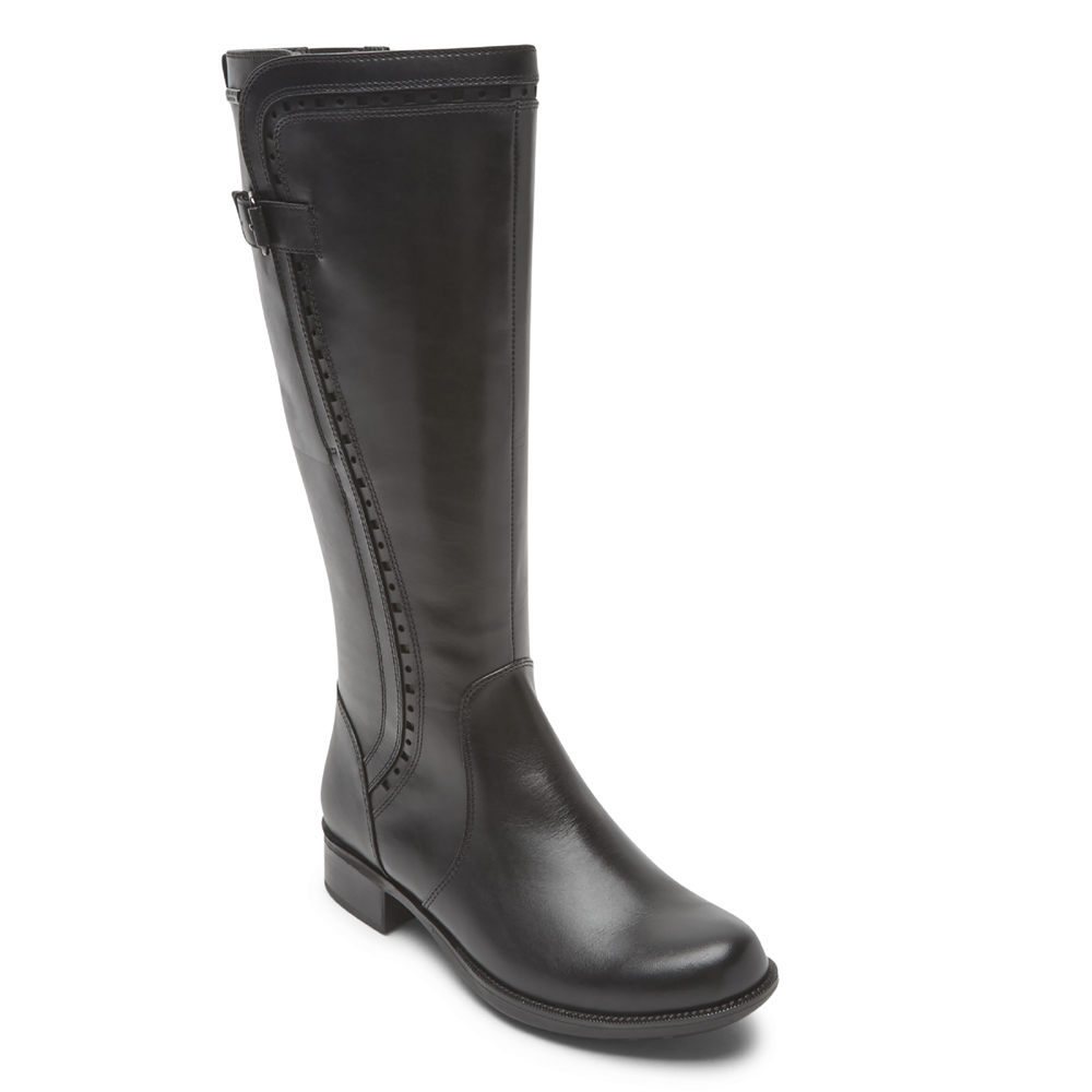 Rockport Singapore Womens Boots - Copley Waterproof Tall Black - JS3506921